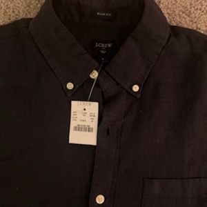Never Worn, J.Crew Navy Blue Linen Shirt..
